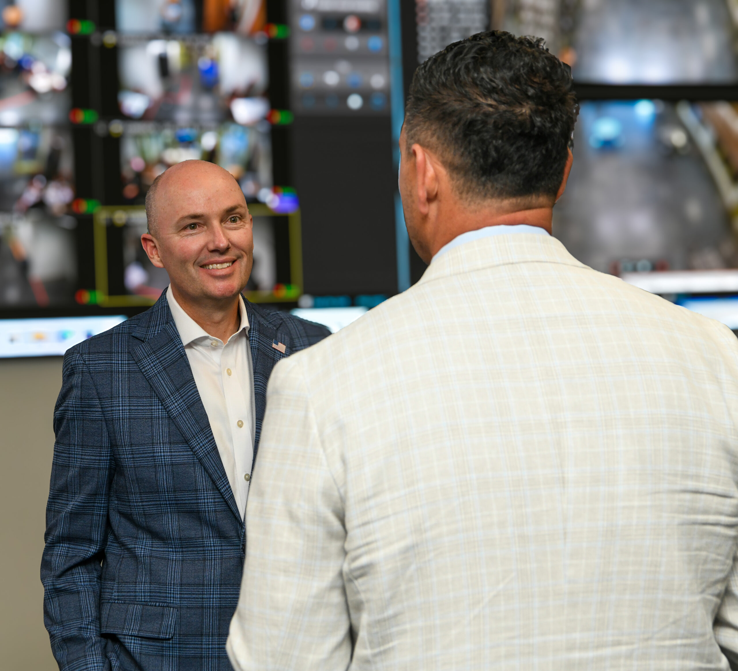 Image of Gov. Spencer Cox inside the IRIS Center at the Utah Department of Corrections Administration Building